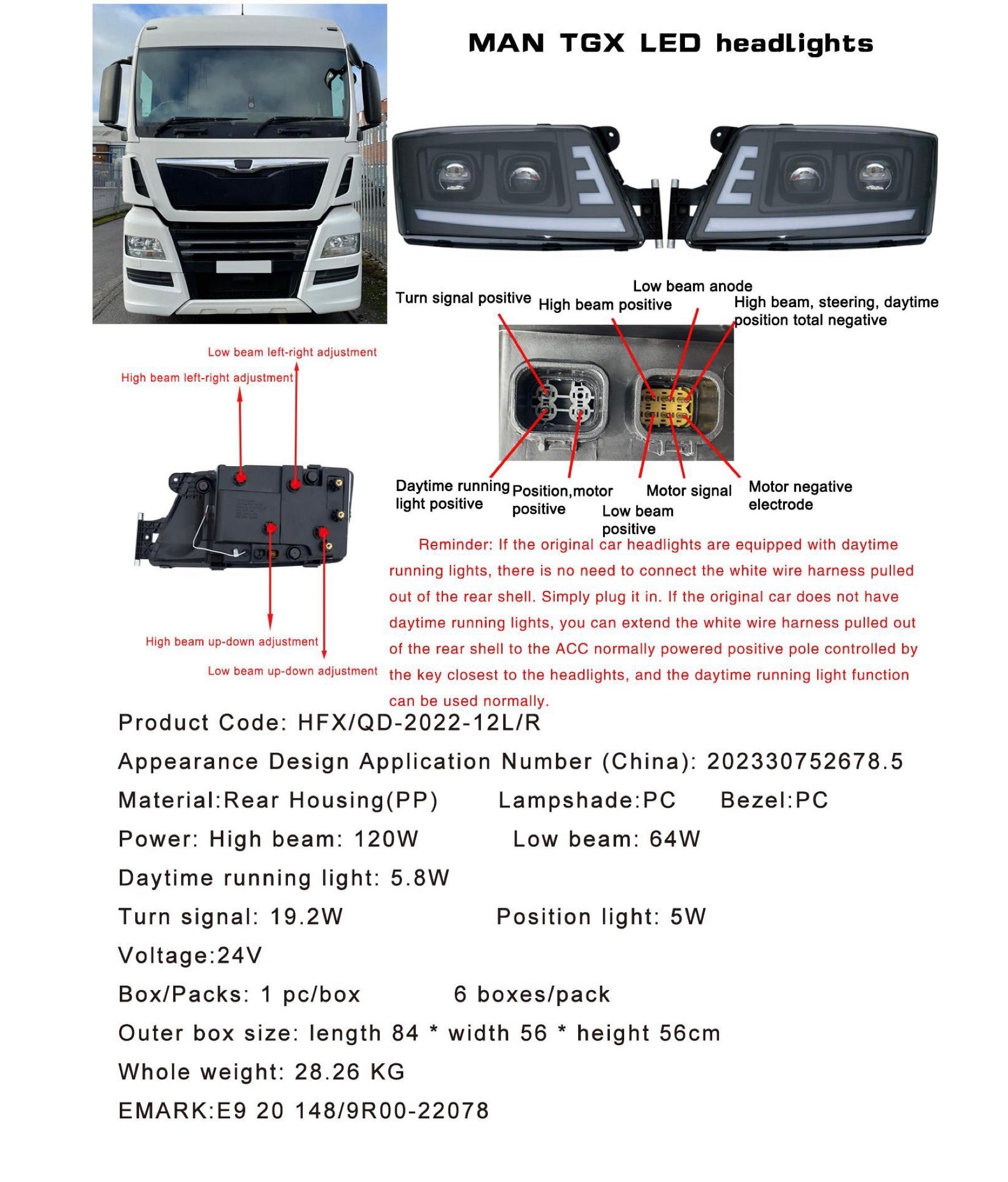 MAN TGX LED headlights