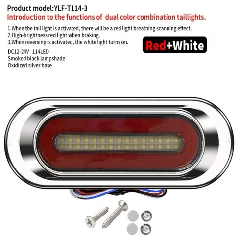 LED two-color running turn signal day running multi-function tail light truck trailer RV brake signal light
