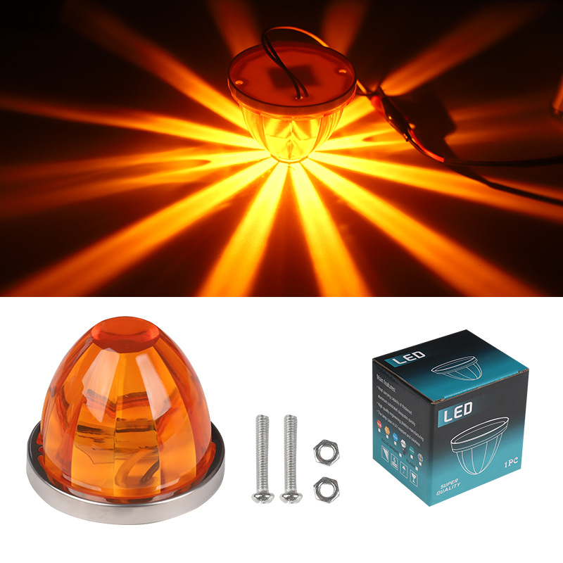 Glass plastic watermelon lights, truck side lights, cards, RV width indicators, indicator lights, side lights, LED lights, ship signal lights