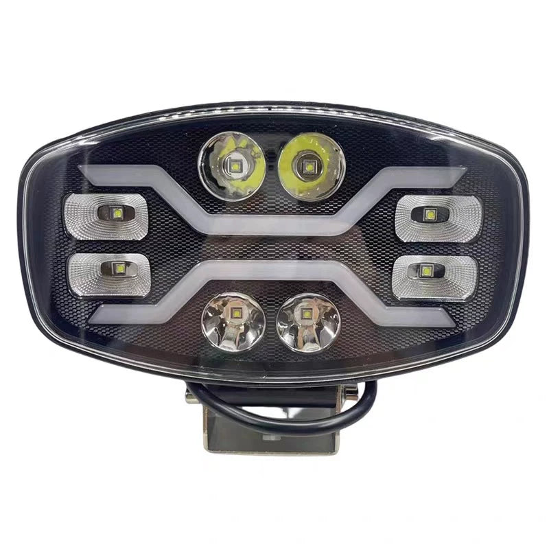 Oka 9-inch square spotlight truck truck truck modified led roof searchlight far and near light water turning spotlight