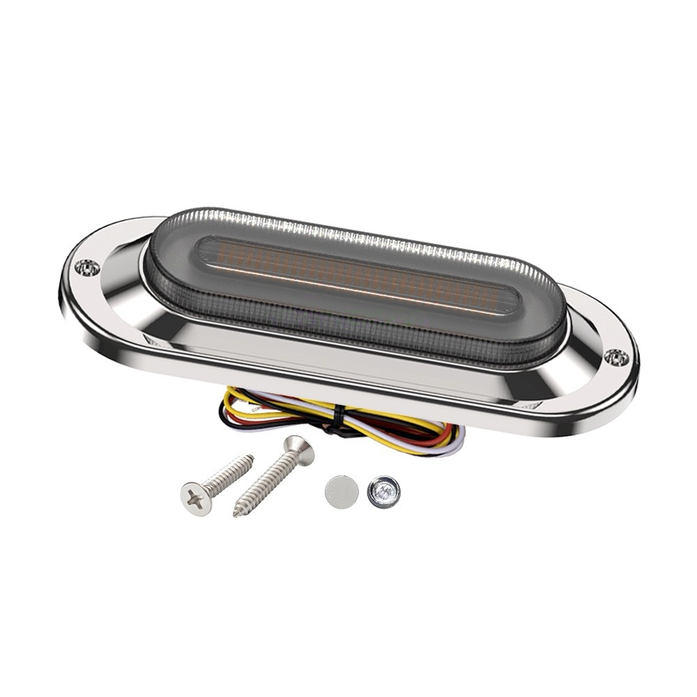 LED two-color running turn signal day running multi-function tail light truck trailer RV brake signal light