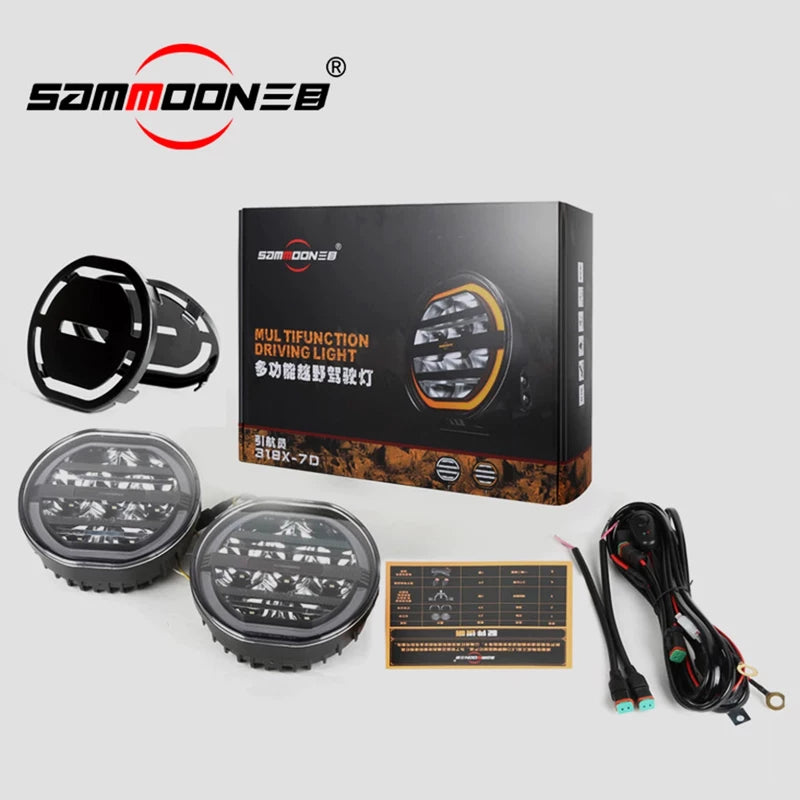 Tri-eye Mars 7-inch 9-inch pilot LED spotlights off-road vehicle Wrangler Lie Ma tank 300 headbar light super bright