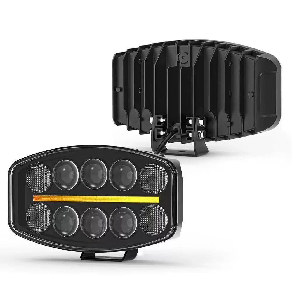 Truck LED light Roof light Double light High power searchlight Spotlight 9 inch square searchlight Sun visor Spotlight