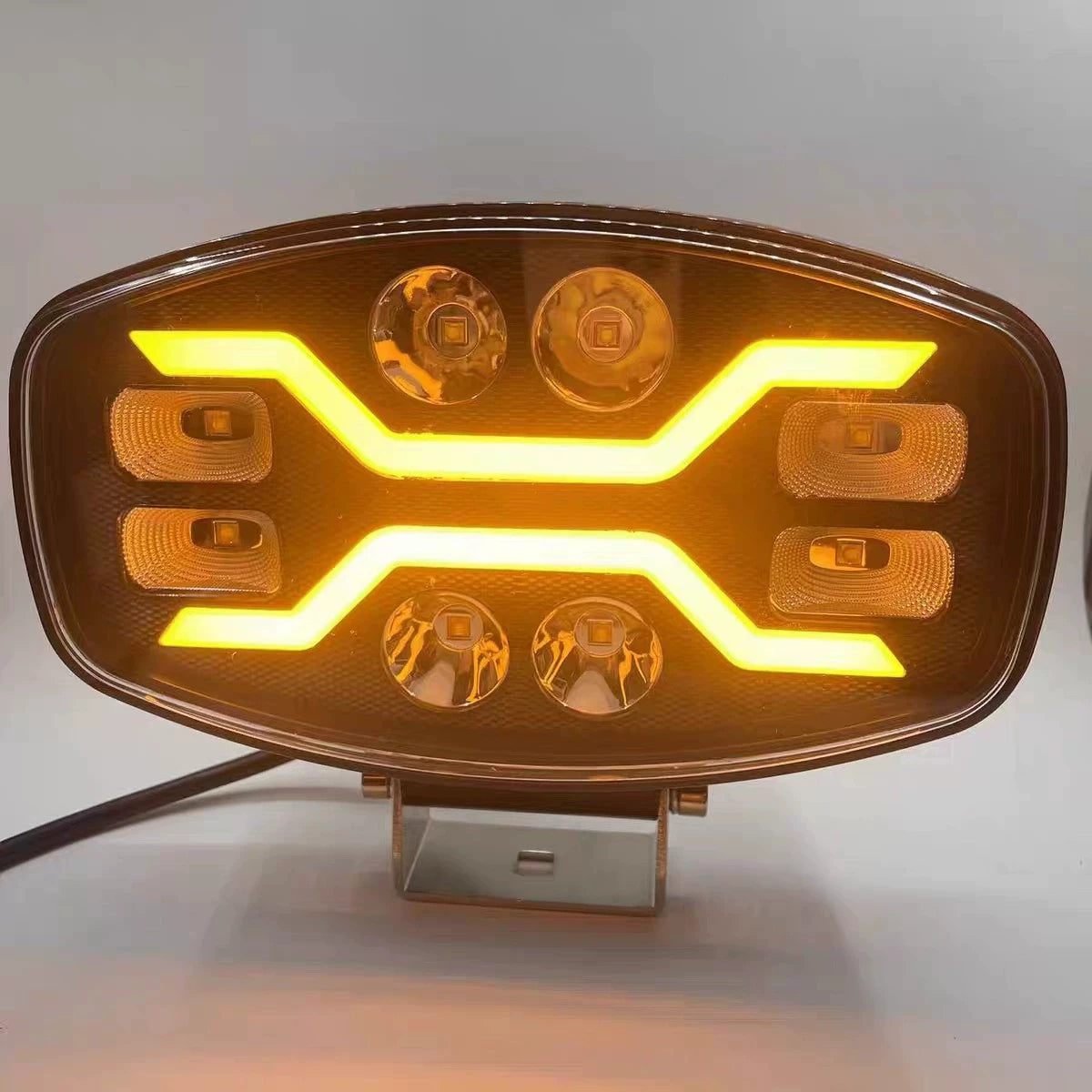 Oka 9-inch square spotlight truck truck truck modified led roof searchlight far and near light water turning spotlight