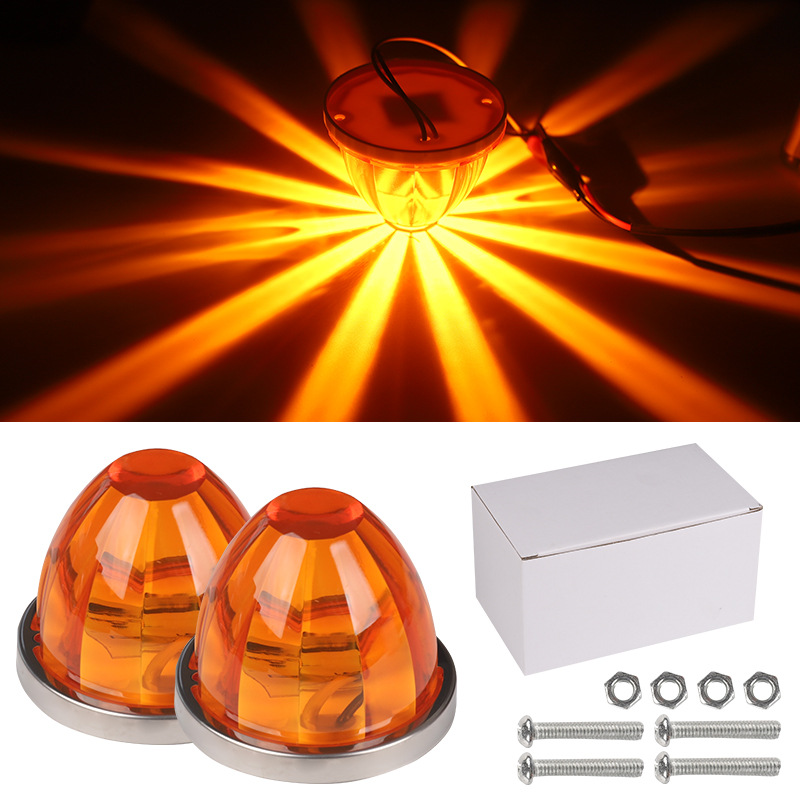 Glass plastic watermelon lights, truck side lights, cards, RV width indicators, indicator lights, side lights, LED lights, ship signal lights