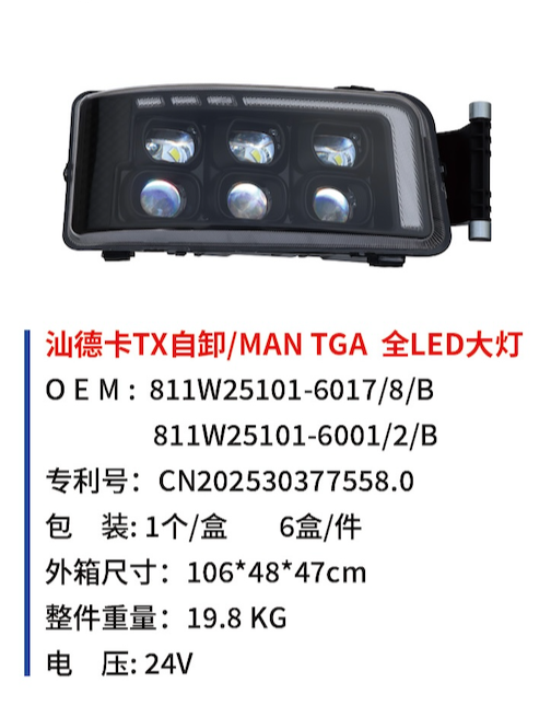 Shandeka TX dump/MAN TGA full LED headlights