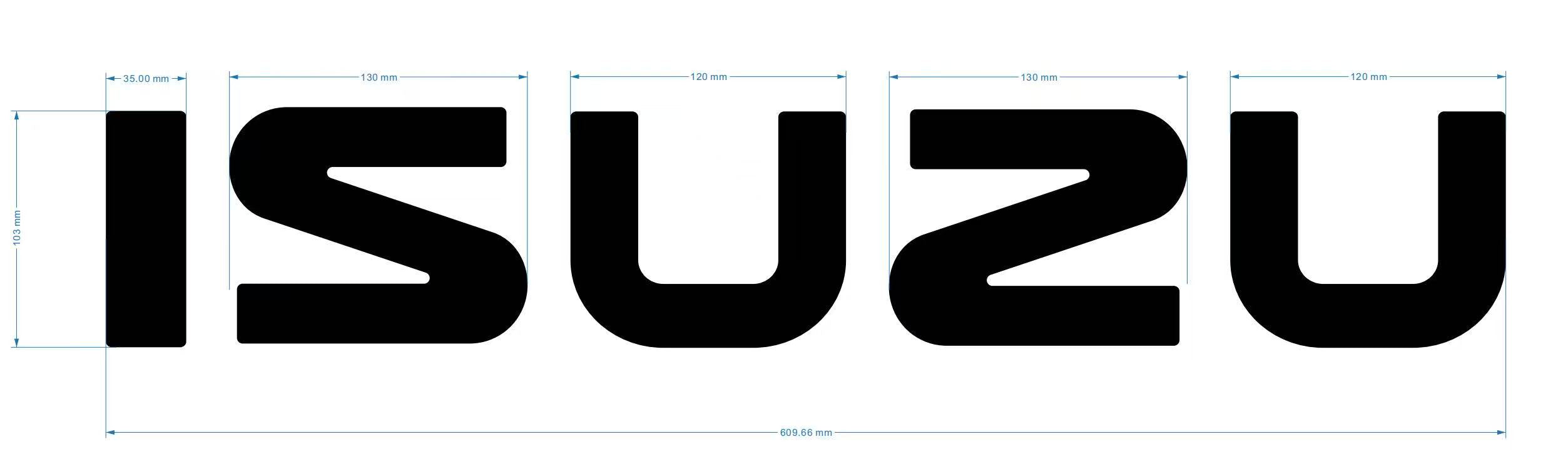 ISUZU LED Illuminated Truck Logo Emblem